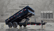 Norstar DTB14 - 14,000lb GVWR Tandem Axle Dump Trailer 2