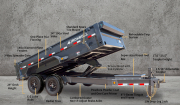 Norstar DWB14 – 14,000lb Dump Trailer with 8” I-Beam Frame 2